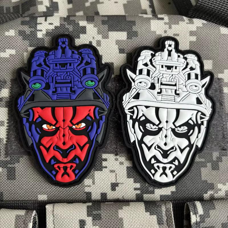 Parche PVC 3D calavera táctica – Hook and loop para equipo MOLLE - imagen 5