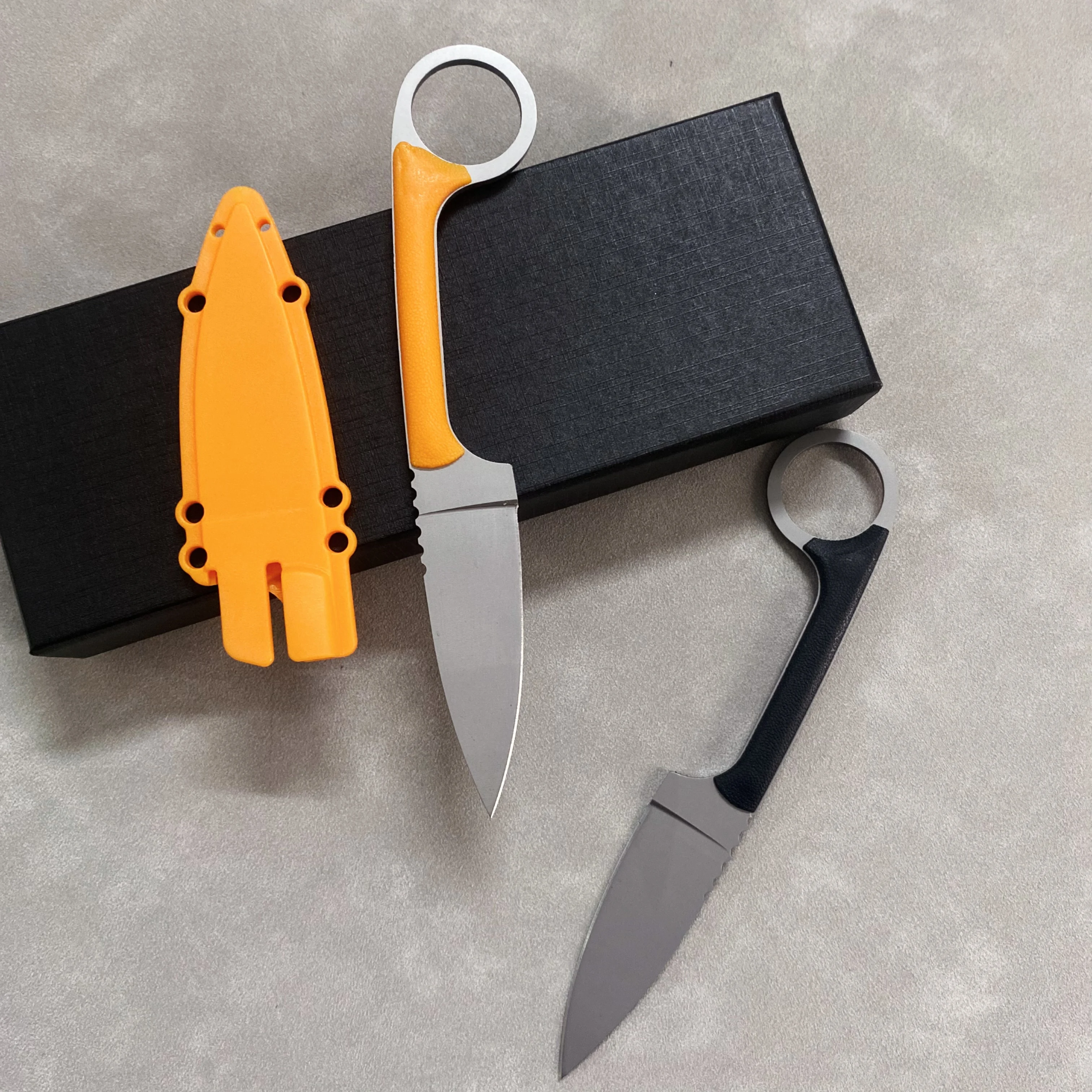 Cuchillo recto pequeño multifuncional para supervivencia al aire libre, cuchillo portátil para cortar cuerda, cuchillo salvaje de quilla todo en uno - imagen 5