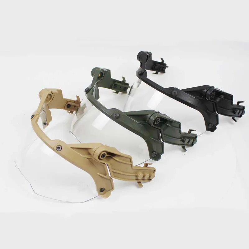 Nuevo casco táctico rápido media máscara facial con gafas abatibles caza Airsoft Cs juego Paintball máscara casco accesorios equipo - imagen 2