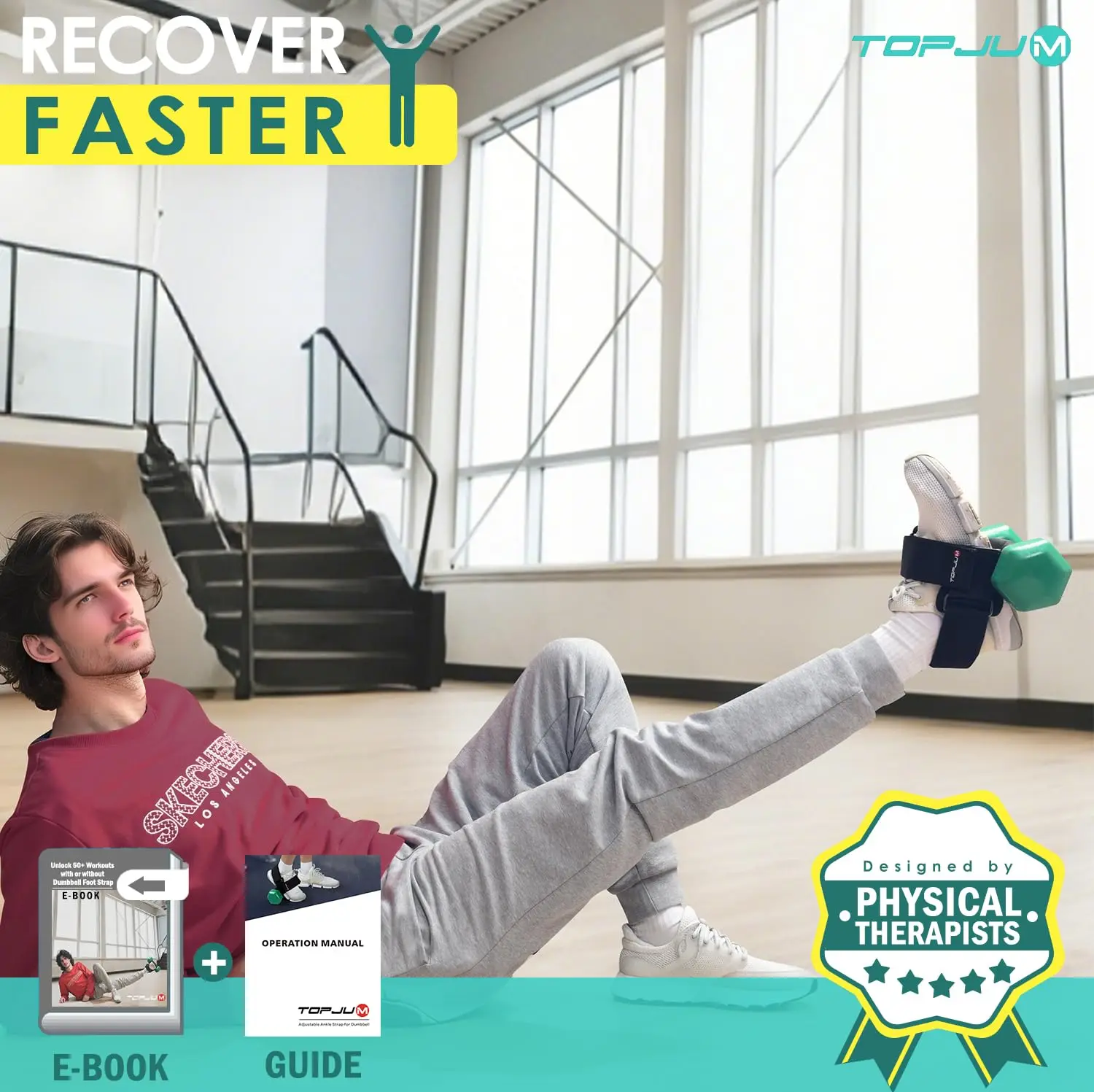 Accesorio para pie con mancuernas, entrenador tibial, pesas ajustables para tobillo, correas para tobillo para levantamiento de pesas, entrenamiento de piernas para flexores de cadera - imagen 4