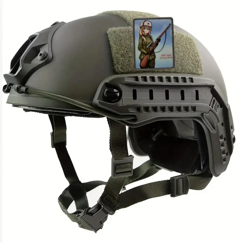 Insignia de moral de paracaidistas de Anime de Manga Mosinka, parche impreso P90, gancho y bucle militares tácticos de primera línea para niñas, pegatinaЕК-971 - imagen 5