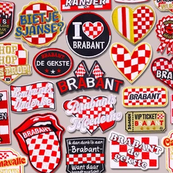 Parche bordado Brabant – emblema holandés termoadhesivo para ropa
