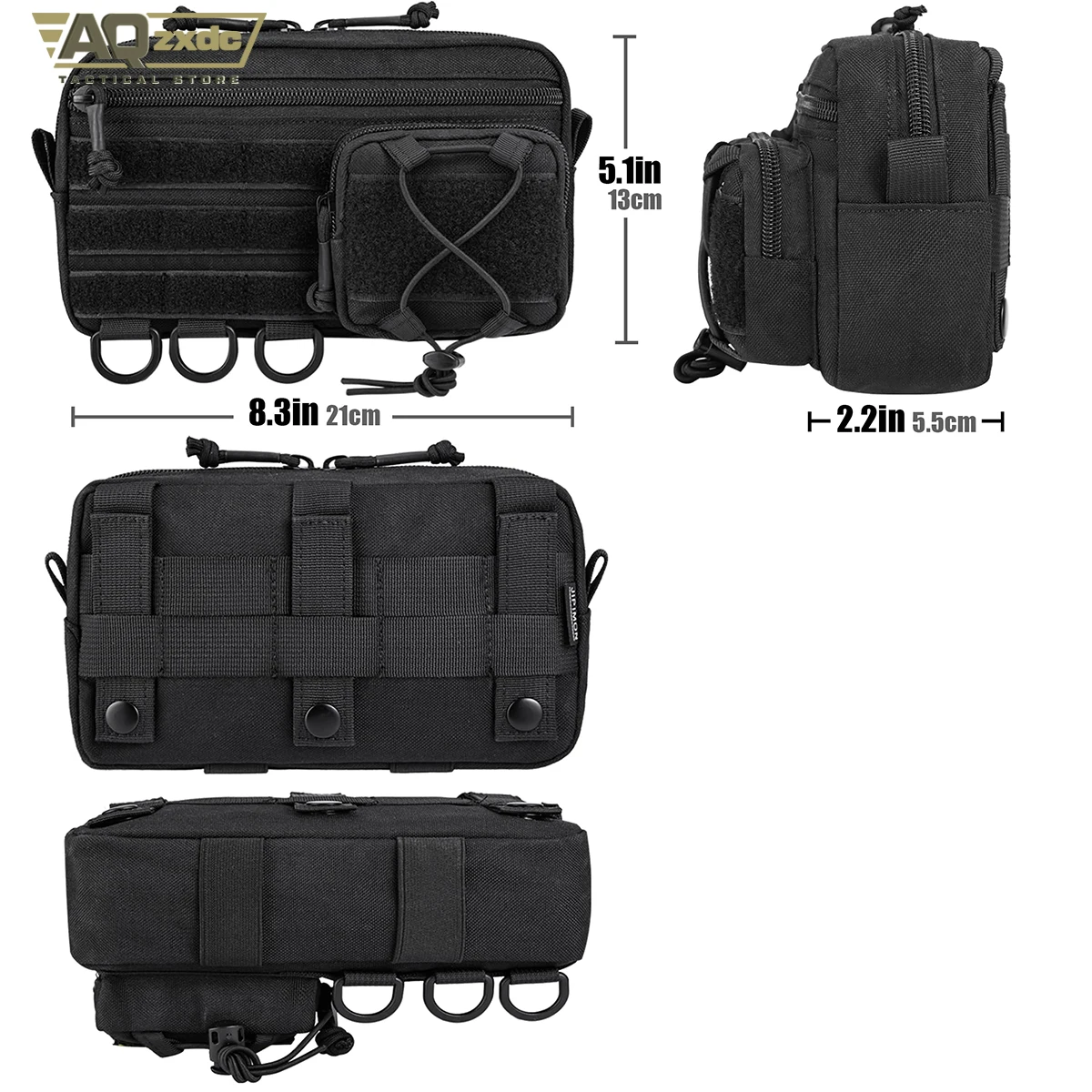 Botiquín médico táctico de primeros auxilios, sistema Molle, accesorio de correas, riñonera, bolsa de herramientas, bolsa de almacenamiento, bolsa de artículos diversos para Airsoft al aire libre - imagen 3