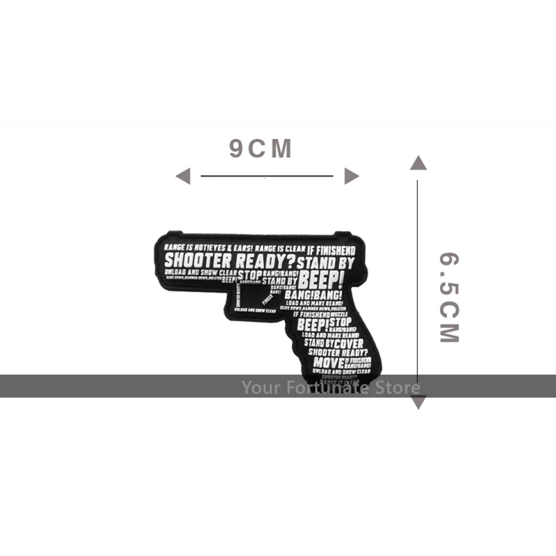 Parche de PVC con contraseña IDPA, insignias tácticas listas para disparar, soporte por pistola Beep para decoración de ropa y mochila - imagen 3