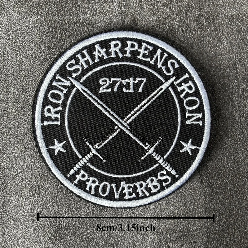 Parche bordado de espadas dobles militares para ropa, gancho, insignias de moral táctica, parches, pegatinas para mochila - imagen 5