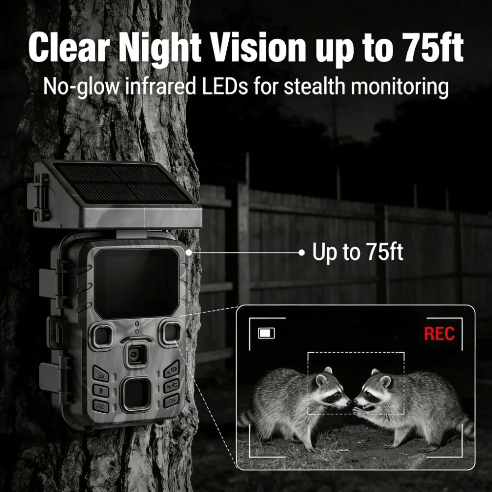 Cámara visión nocturna 4K solar 50MP resistente exterior con grabación nocturna - imagen 2