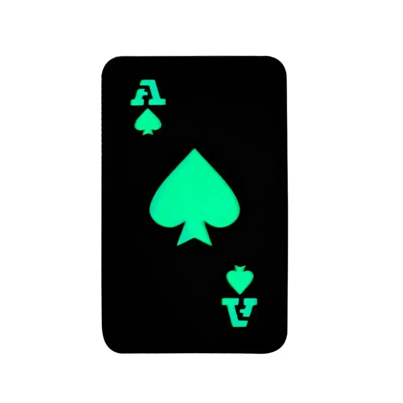 Parches reflectantes de gancho y bucle para naipes, accesorios tácticos, insignia de moral de pala, emblema de brillo nocturno, pegatina para mochila, brazalete - imagen 5