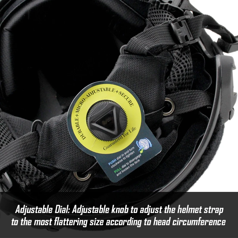 JOAXOR-casco táctico Airsoft Paintball, sistema de suspensión Wendy de alta potencia para deportes, caza, juego CS - imagen 5