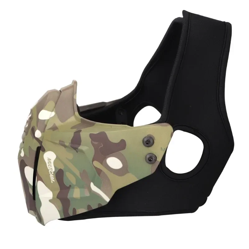 Máscara táctica de media cara de tipo dividido CS Wargame Airsoft caza Paintball tiro accesorios protectores equipo para deportes al aire libre - imagen 3