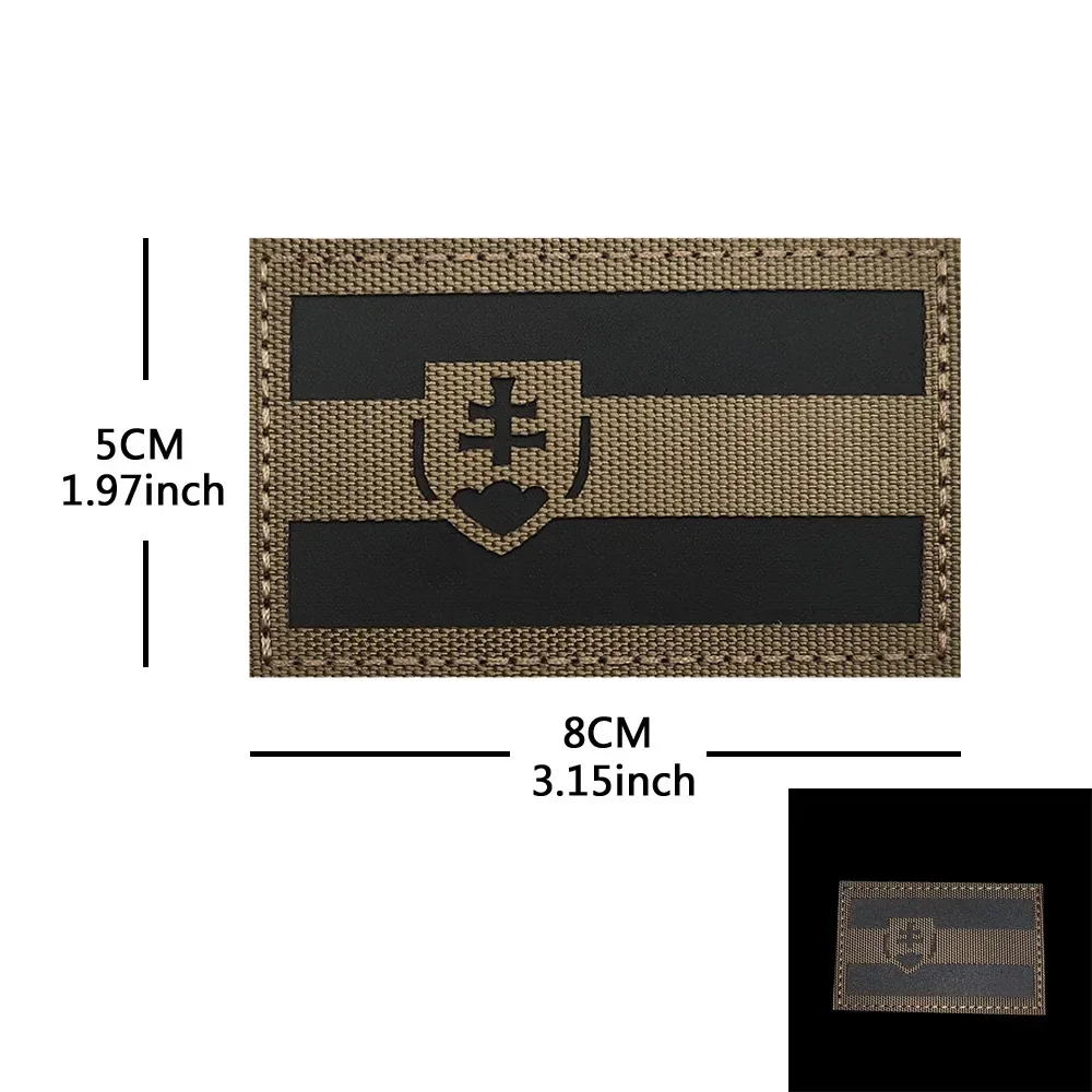 Alemania, Francia, Noruega, Grecia, Polonia, España, Italia, Suecia, Dinamarca, Caqui IR pegatina mágica reflectante bandera insignia parche militar - imagen 2