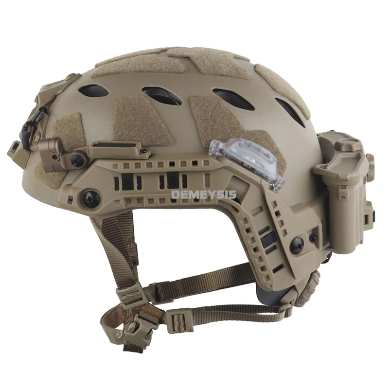 Casco táctico Modular integrado ARC Rail caja de batería con luz de señal caza al aire libre combate tiro Airsoft casco conjunto - imagen 2