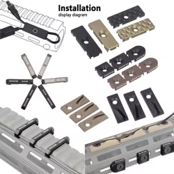 Sistema de guía de cables táctico M-LOK Keymod gestión de cables SF M300 M600 cubierta de interruptor de PEQ ligero Clip de Cable de riel Picatinny de 20mm