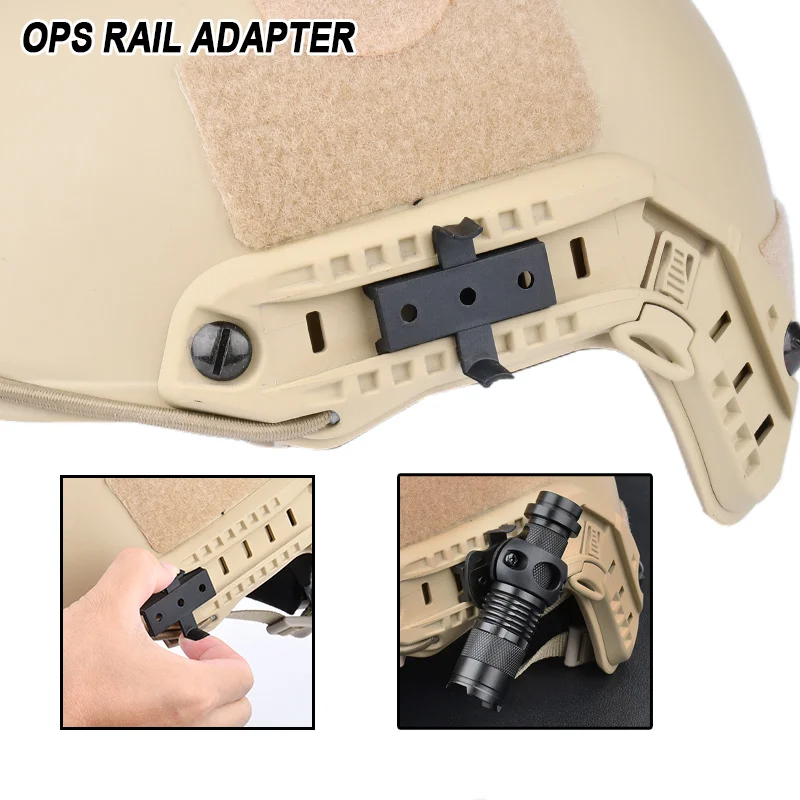 WADSN adaptador de riel OPS para casco táctico, accesorio multifuncional Surefir M300 X300, Clip deslizante para linterna Airsoft, 20MM - imagen 3