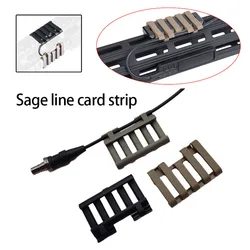 Tira de línea táctica Picatinny de 5 ranuras, cubierta de riel de 20mm PEQ 15 DBAL M300 M600, accesorios para rifle Airsoft, soporte para cables de interruptor