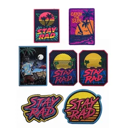 Parche táctico para acampar al aire libre, parche bordado stayrad, insignia de bucle de gancho, mochila apta