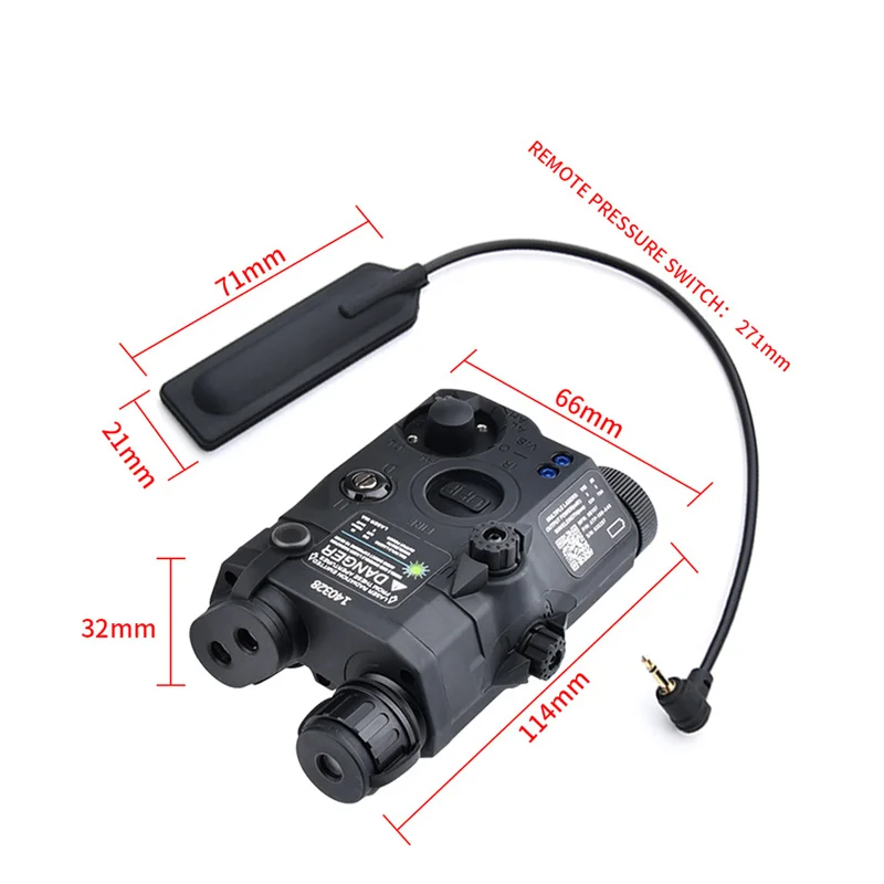 WADSN PEQ-15 láser táctico airsoft rojo verde azul IR LED Picatinny - imagen 2