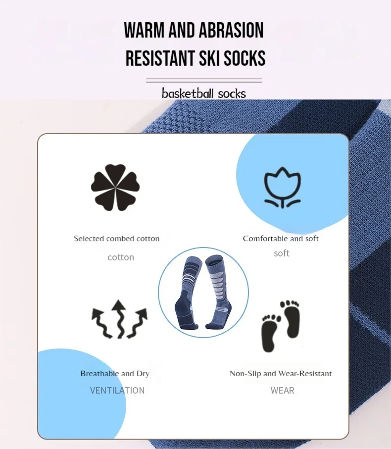 JSJM calcetines profesionales de esquí de invierno para adultos, calcetines para senderismo en la nieve, calcetines gruesos cálidos para deportes, Snowboard, ciclismo, calcetines de fútbol, regalos para hombres y mujeres - imagen 3