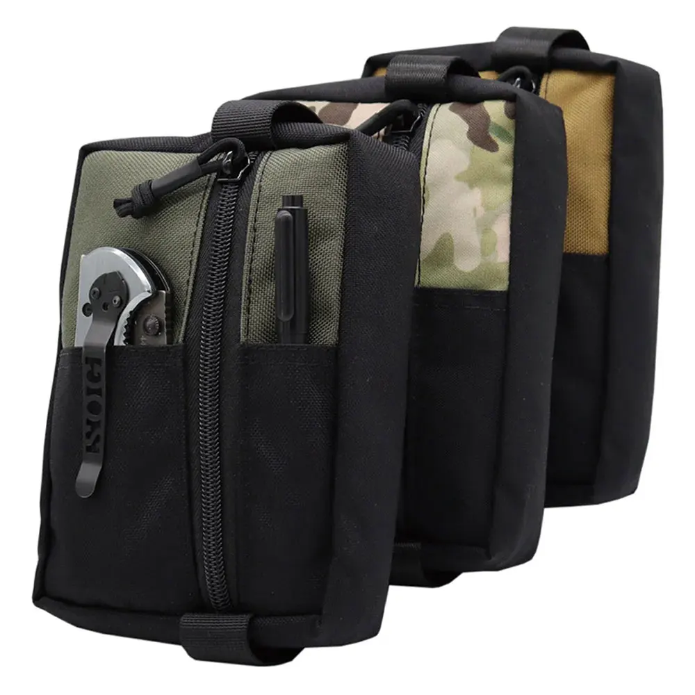 Bolsa de almacenamiento de herramientas EDC táctica para exteriores, bolsa de accesorios compacta multifuncional, bolsa para artículos diversos, bolsillo de caza AVA324