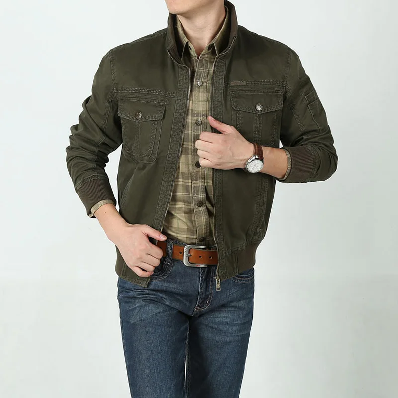 Chaqueta militar de alta calidad para hombre, cortavientos, Bomber, informal, talla M-3XL, primavera y otoño