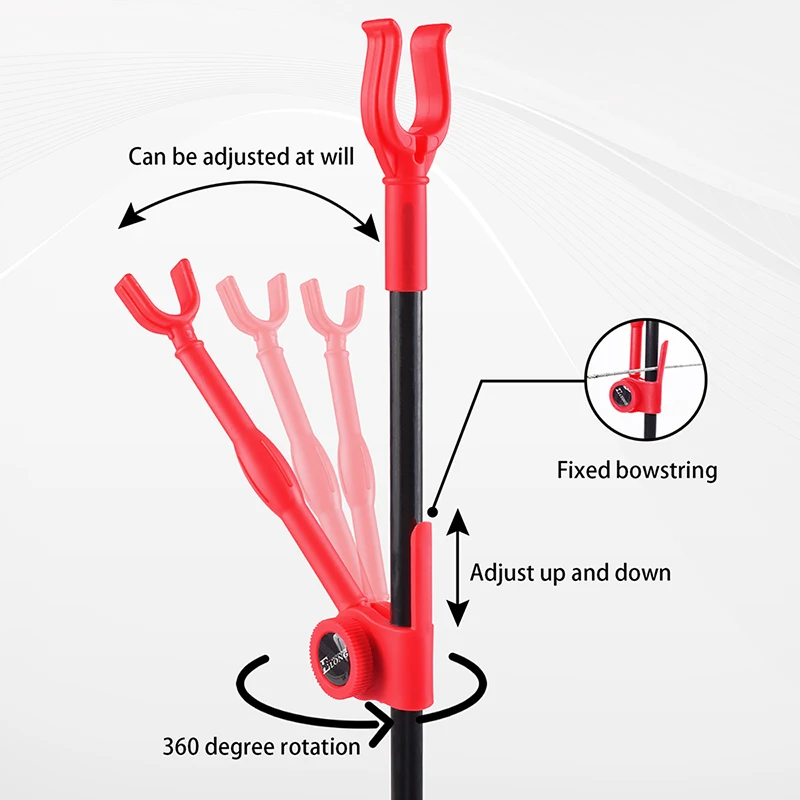 Soporte de arco recurvo para tiro con arco, soporte de arco de fibra de vidrio, estante de arco plegable portátil para disparar al objetivo de caza - imagen 3