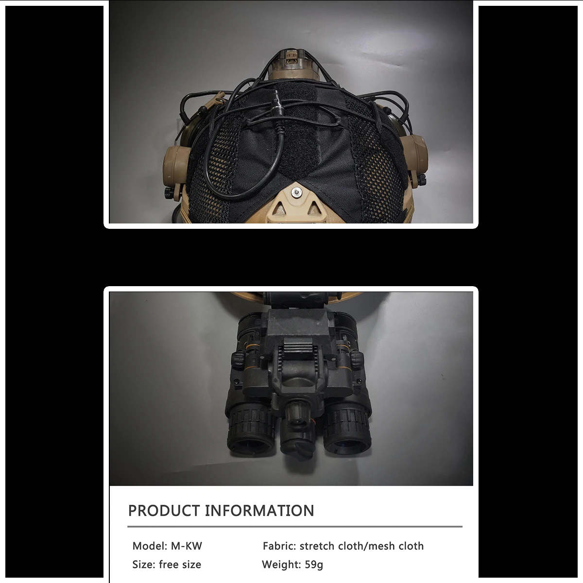 Cubierta táctica camuflaje para casco Wendy LTP Airsoft y caza - imagen 4