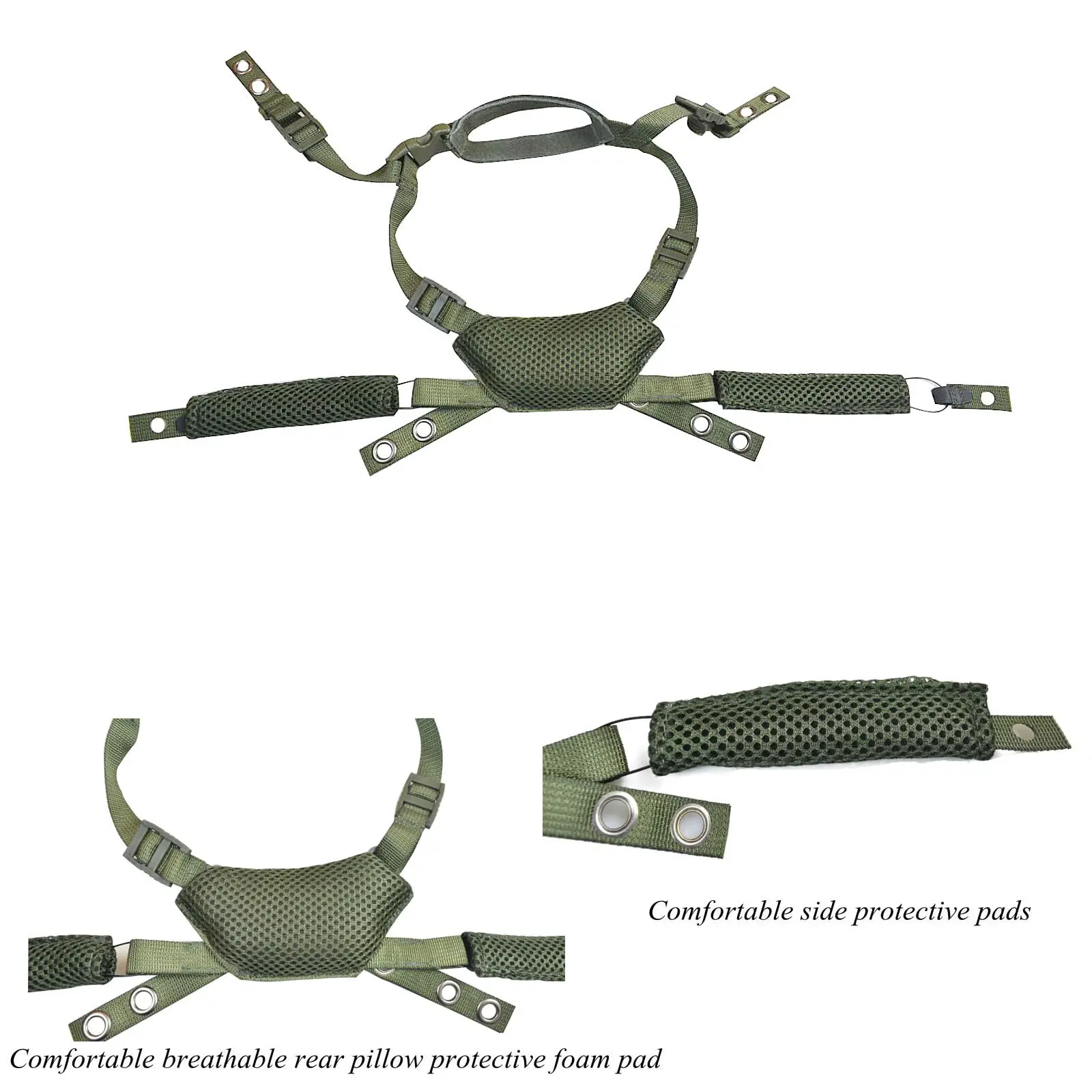 BOOIU Wendy casco Dial sistema de suspensión correa para la barbilla casco táctico Airsoft correa para la barbilla caza explorador cascos rápidos avanzados - imagen 5