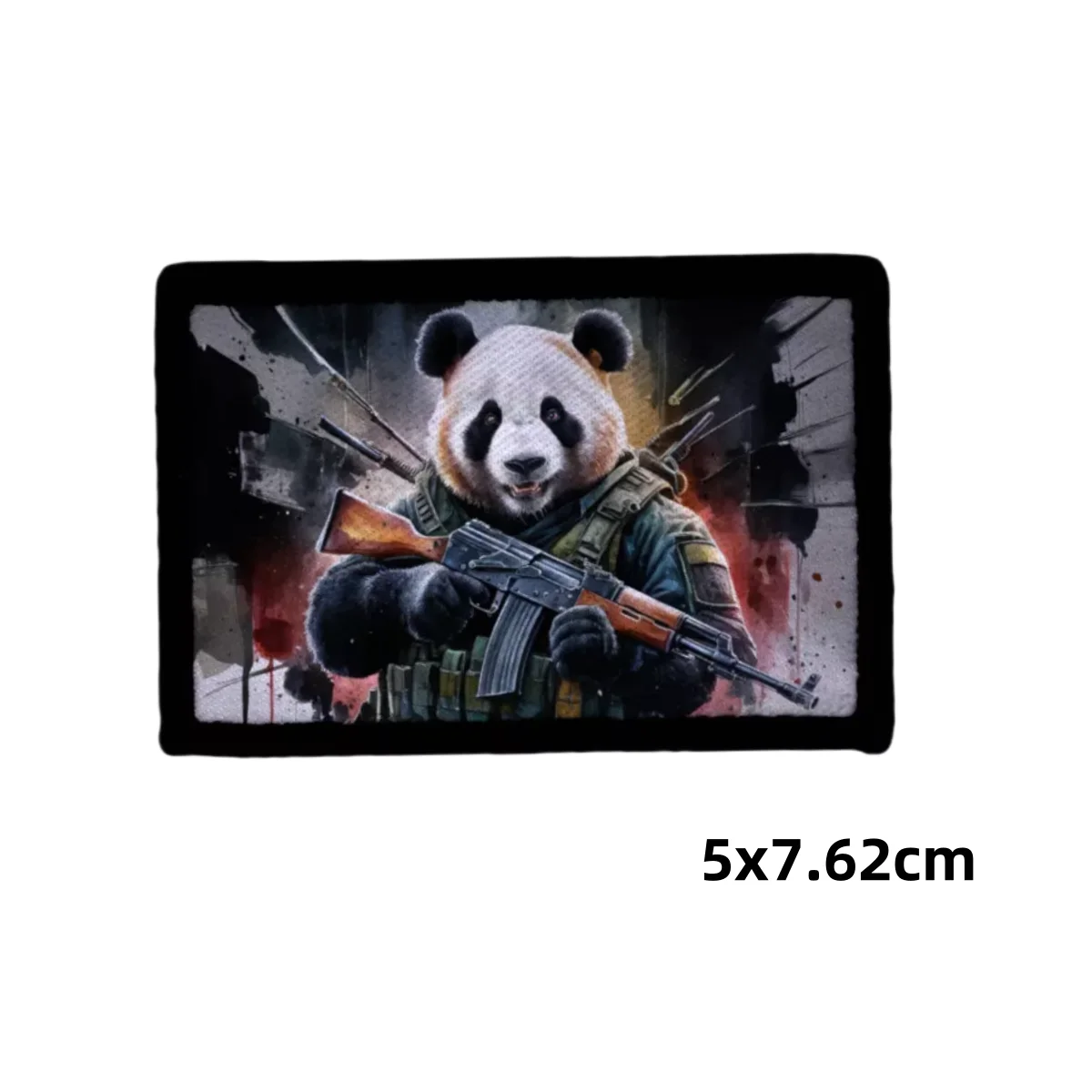 Parche de moral táctico Panda AK47, parche divertido de gancho y bucle, insignia militar Airsoft, brazalete, pegatinas impresas para mochila - imagen 3