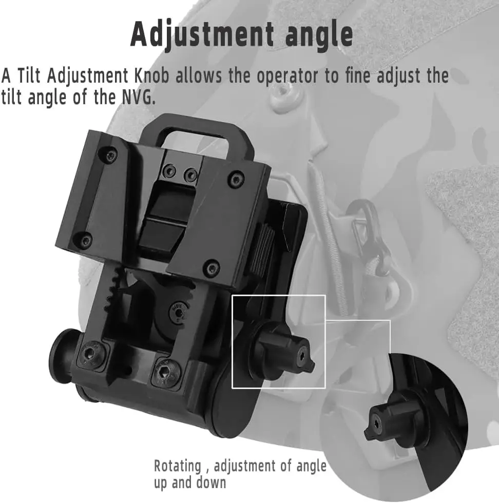 Soporte táctico de visión nocturna para casco L4G24 PVS15/18, soporte de gafas de Metal NVG, accesorios de combate para casco - imagen 4