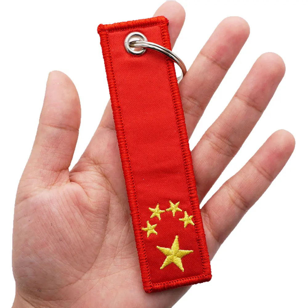 Llavero bordado con la bandera China - imagen 4