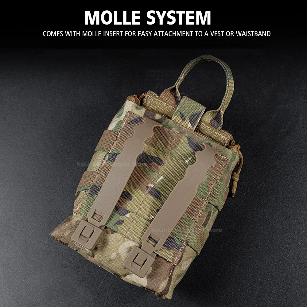 MOLLE Kit de primeros auxilios táctico, bolsa de cinturón, chaleco de caza, portador de placa, Camping al aire libre, respuesta rápida, paquete de herramientas médicas al aire libre - imagen 5
