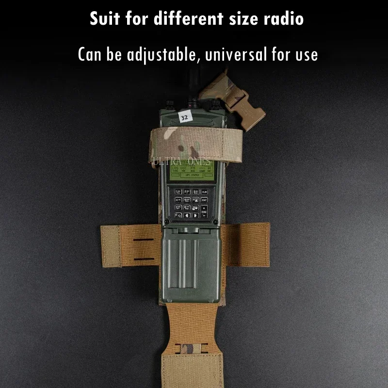 Bolsa táctica Universal para Radio, bolsa de agua Molle, bolsillo para Walkie Talkie, hebilla de liberación rápida, cordón de choque elástico, bolsas para interfono - imagen 5