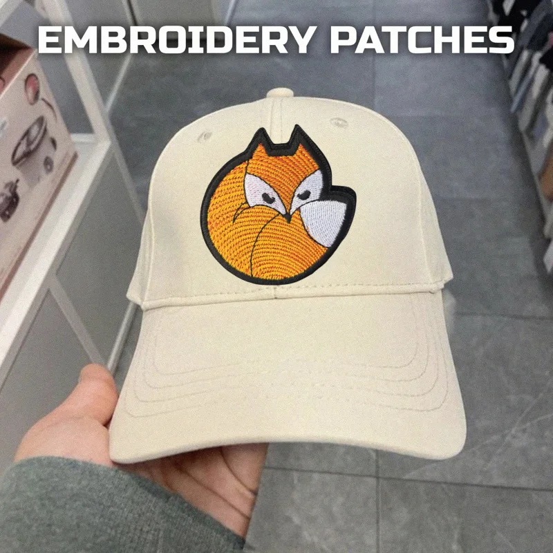 Parche bordado 3D de zorro, chaleco táctico, sombreros con gancho y bucle, insignia de moral, mochila, pegatinas decorativas, parches para brazalete para ropa