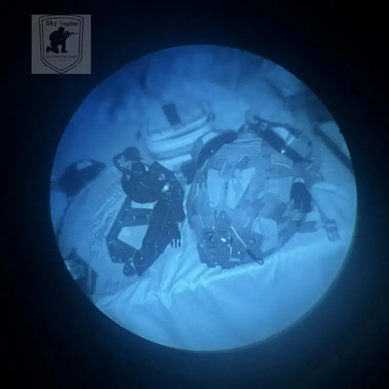 Casco táctico con gancho y bucle, pegatina facial de modelado 500D, tejido SF, bricolaje, nuevo - imagen 5