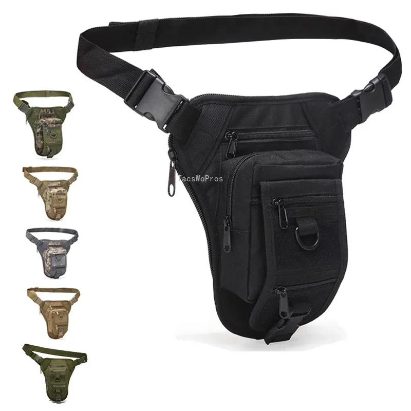 Riñonera táctica pierna MOLLE ajustable para tiro caza y senderismo - imagen 2