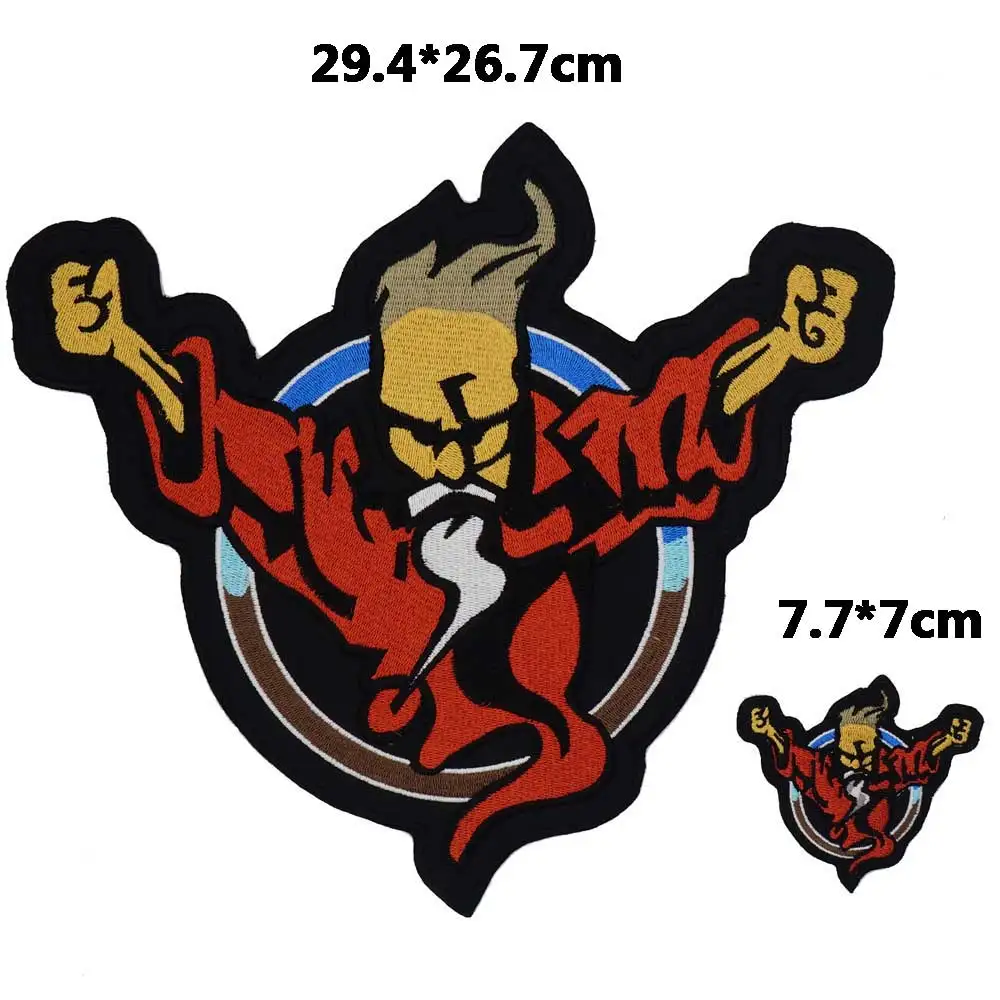 Parche grande bordado bonito, apliques de costura y hierro, banda de motociclista punk de Hip Hop, ropa de Rock, artículo esencial - imagen 2