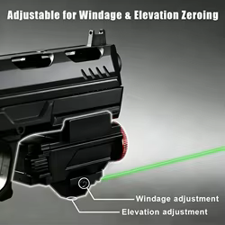Linterna táctica pistola láser rojo y verde 800 lúmenes USB recargable