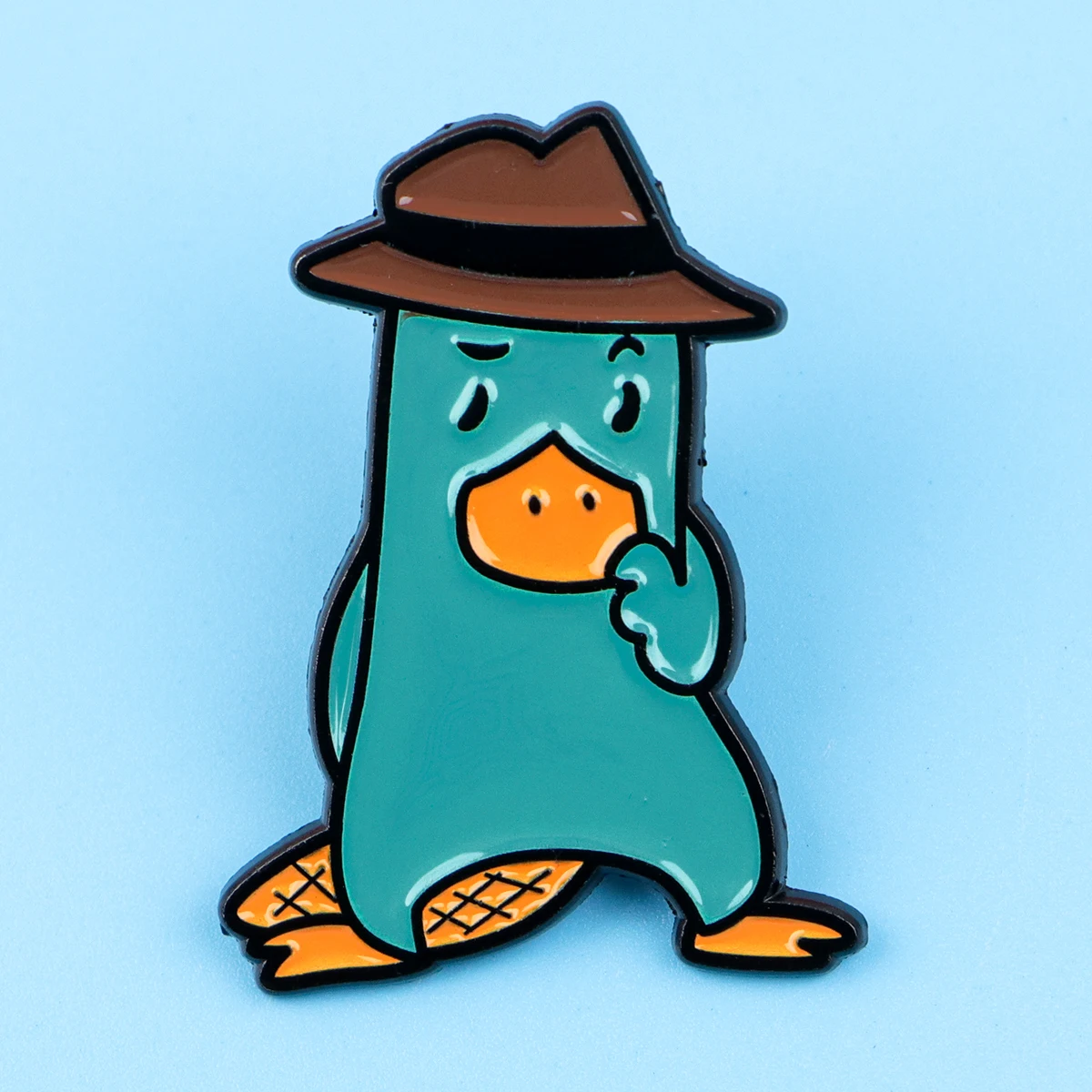 3 unidades de bonitos alfileres de esmalte de pato, broche de agente de dibujos animados, broche de Metal con solapa, insignia, accesorios para mochila, joyería, regalos para el mejor amigo - imagen 4