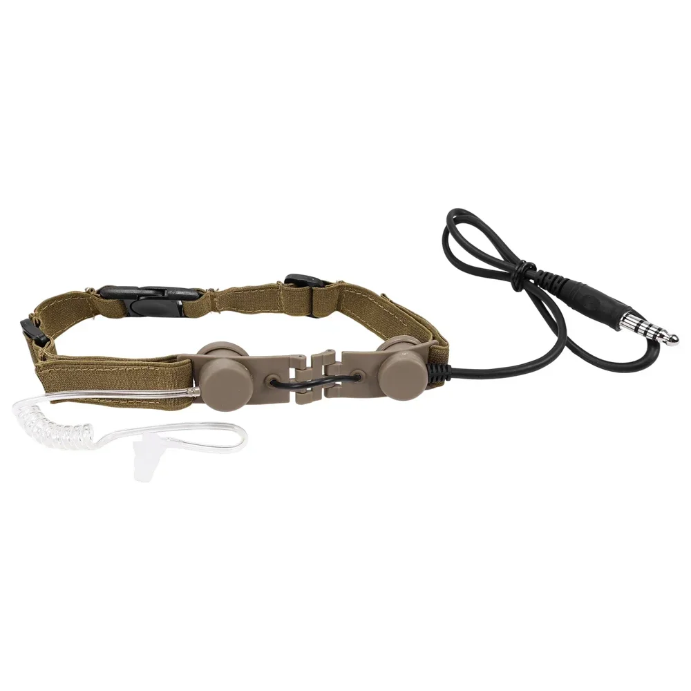 Z-tactical Z-auriculares tácticos micrófono de garganta auriculares PTT Radio portátil micrófono banda para el cuello caza Airsofte micrófono de garganta auricular - imagen 2