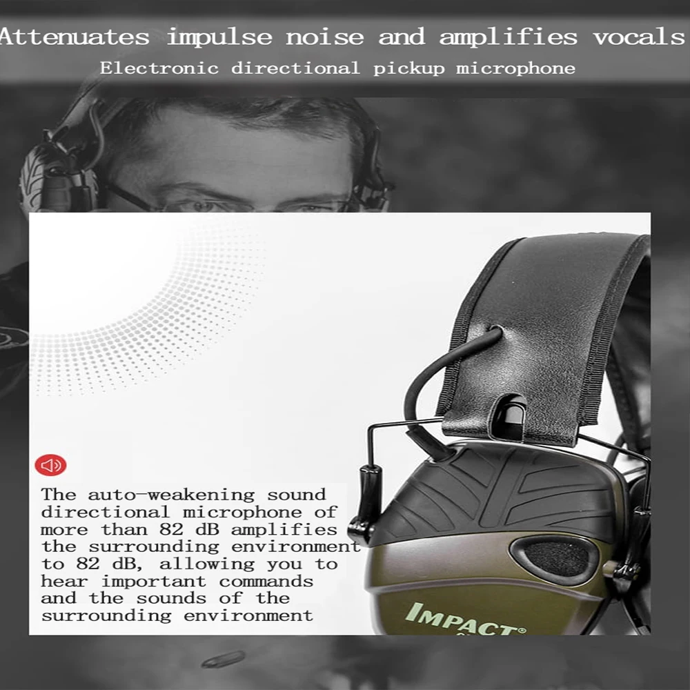 Howard Leight R-01526 Impact Sport Orejera electrónica Auriculares protectores para disparar Plegables - imagen 3
