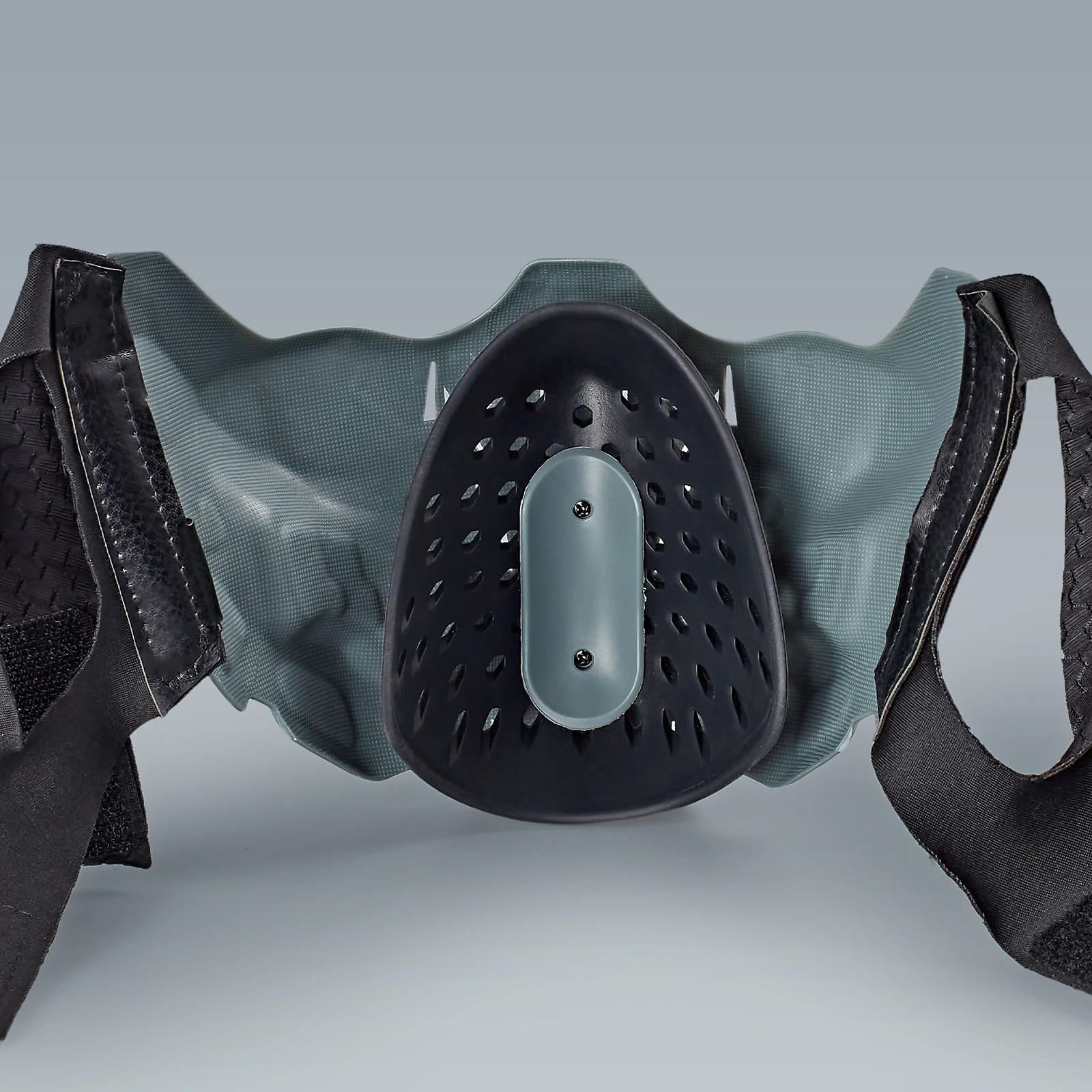 Máscara de media cara fantasma con protección de silicona táctica media cara máscara transpirable para caza de Paintball CS Cos máscaras de Halloween - imagen 5