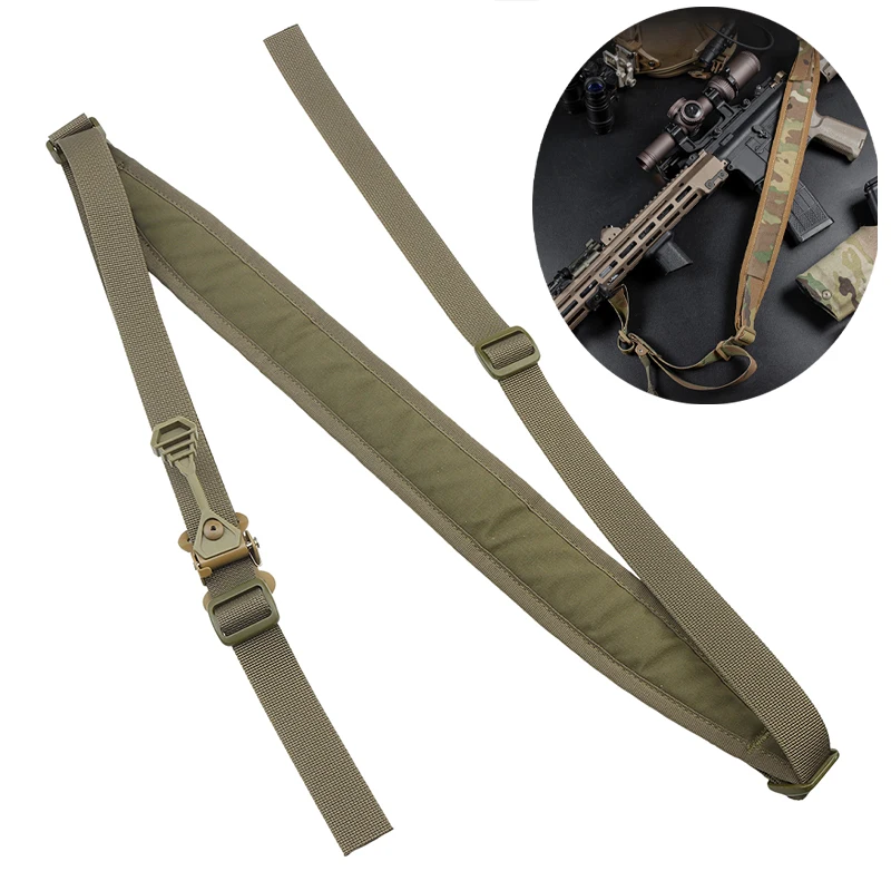 Eslinga para Rifle táctico de 2 puntos, correa de liberación rápida para caza, Airsoft, combate AR15, escopeta, francotirador, accesorios de caza