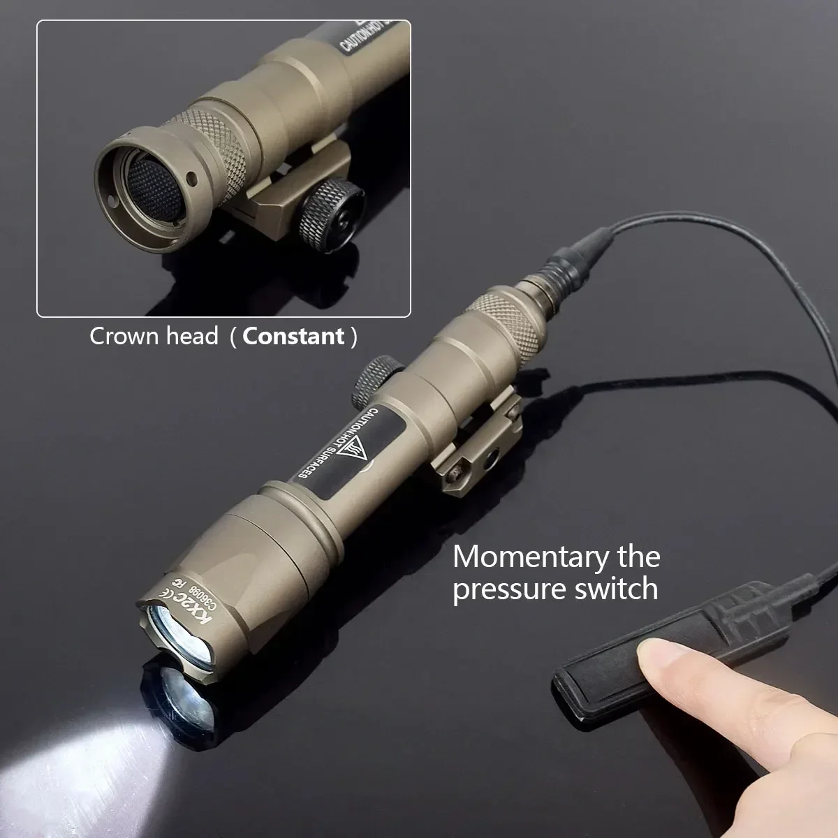 Surefire-linterna LED M600C, serie Airsoft M600, antorcha exploradora compatible con riel de 20MM, montaje MLOK KEYMOD, luz para arma de caza M600B - imagen 5
