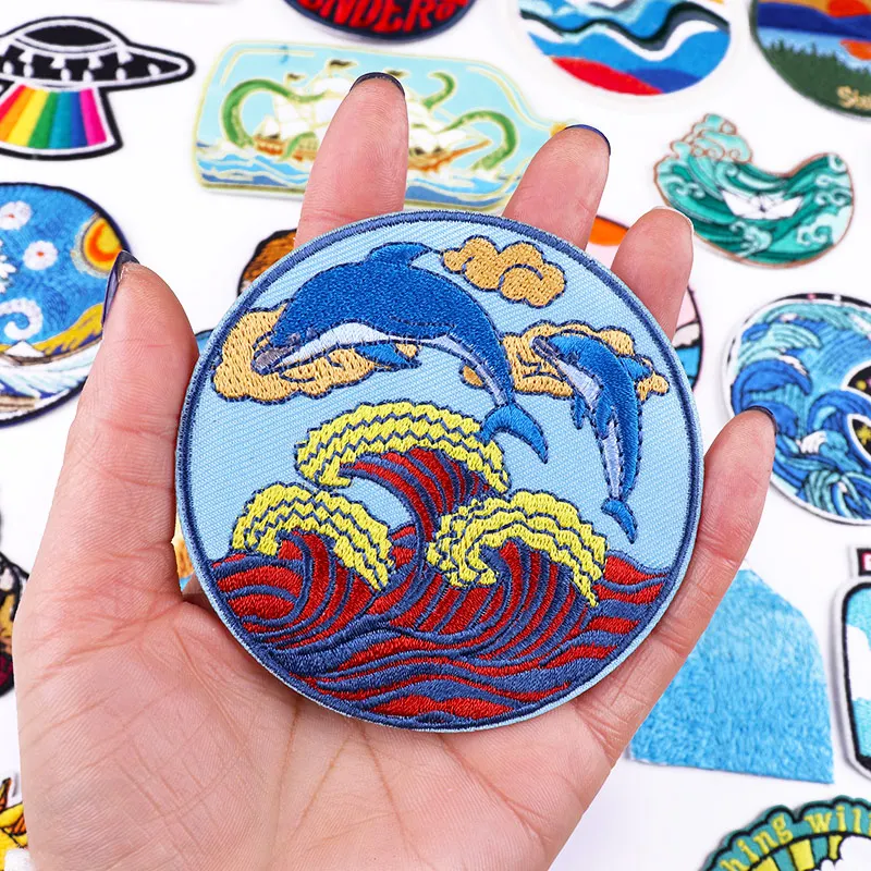 Parches para planchar DIY, parches bordados para viajes al aire libre para ropa, parches de aventura natural para ropa, apliques, insignias para cámara - imagen 2