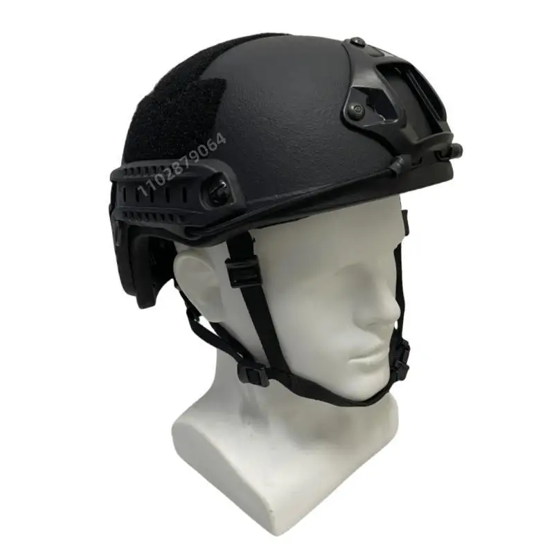 Casco táctico de corte balístico alto, armadura a prueba de balas, seguridad, NIJ IIIA fast, negro, verde militar, casco balístico - imagen 5