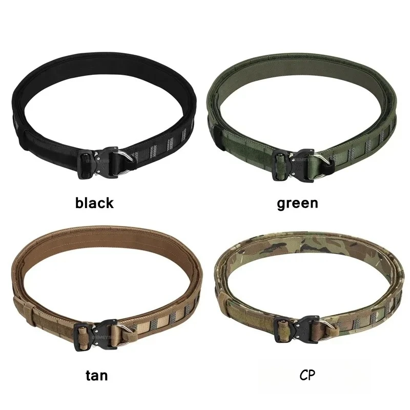 Cinturón táctico 3 en 1 Molle caza tiro CS juego Airsoft cinturones de batalla deportes al aire libre senderismo Camping faja resistente - imagen 2