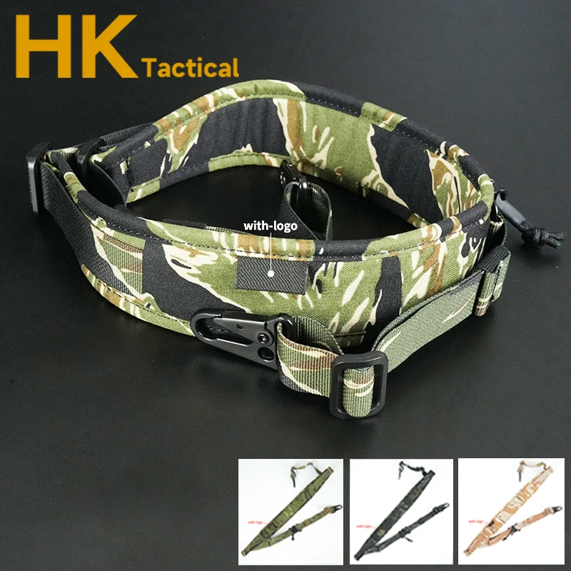 Correa táctica de doble punto para Airsoft, Material de nailon 500D, correa de hombro multiusos ajustable de 100-135CM, accesorio de caza - imagen 5