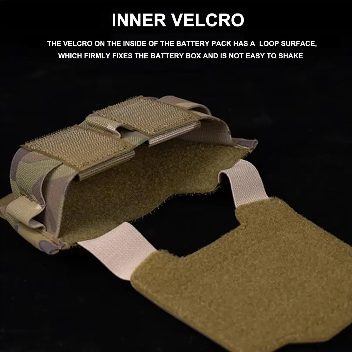 AQzxdc Bolsa táctica para batería de casco, bolsa para contrapeso, paquete de batería para casco, bolsa de peso de equilibrio con gancho y bucle para juego exterior - imagen 3