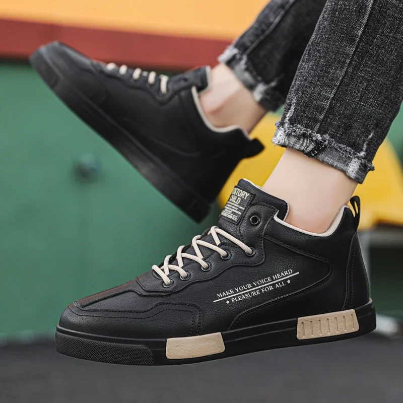 Zapatillas de cuero outdoor ligeras antideslizantes para hombre - imagen 5