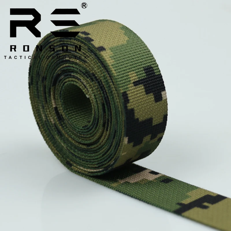 Correas de camuflaje de 1M de largo para mochila táctica, accesorios MOLLE DIY, EMR/WL/AOR1/AOR2 Flecktarn - imagen 4