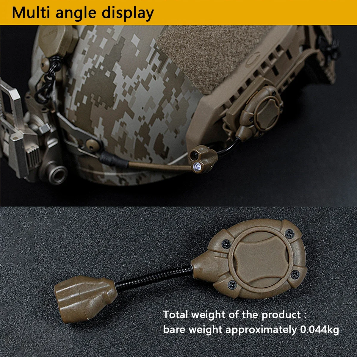 Lámpara láser IR táctica de 3 modos, interruptor de luz para casco, sistema de iluminación Personal, lámpara de carga, caza al aire libre, tiro, cascos de juego de guerra - imagen 5